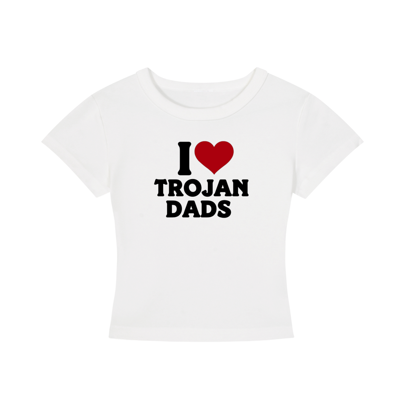 I Heart Trojan Dads White Tee